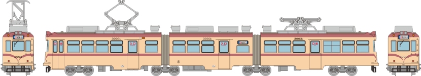 Tomytec 340393 - 1:150 - Stadtbahn Serie 3000 Hiroshima